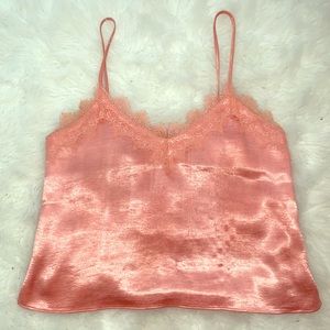 peach/pink silk tank🍑